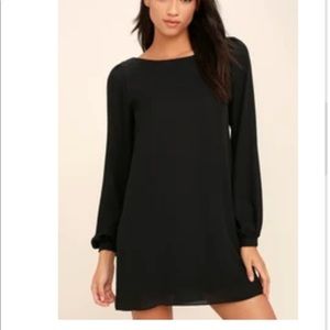 Lulus Black Long Sleeve Dress